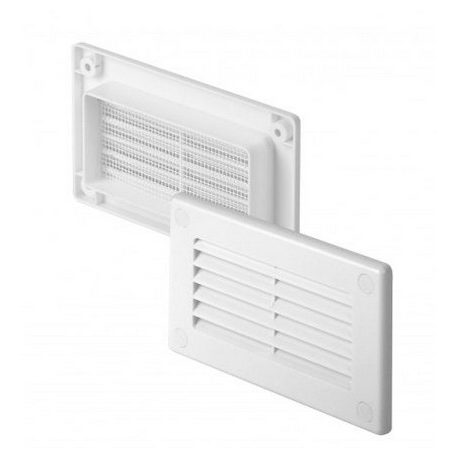 Awenta PVC szellőzőrács lapos fali 55x110 rovarhálóval KP55-30