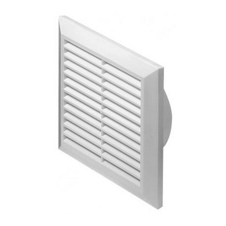 Awenta PVC szellőzőrács négyszögletes fali 200x200 150 rovarhálóval T27