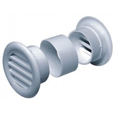   Awenta légtechnikai PVC szellőzőrács kerek ajtórács/gázszellőző  40 rovarháló nélkül 2db/csomag T71