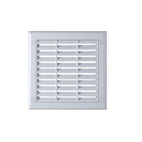 Awenta PVC szellőzőrács négyszögletes fali csonk nélkül 150x150 rovarhálóval TK1