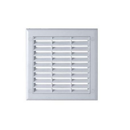 Awenta PVC szellőzőrács négyszögletes fali csonk nélkül 150x150 rovarhálóval TK1