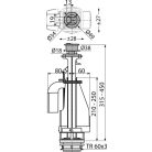 Alcaplast öblítőszelep monoblokkos wc-hez dupla gombbal 315-450mm A08A