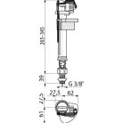 Alcaplast töltő szelep alsó, fém menetes 3/8'' A18-3/8