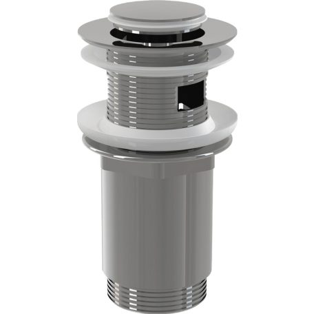 Alcaplast CLICK/CLACK mosdó leeresztő 5/4", túlfolyóval, fém, kis dugóval A391