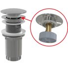 Alcaplast CLICK/CLACK mosdó leeresztő 5/4", túlfolyóval, fém, nagy dugóval A392C