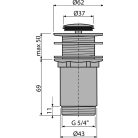 Alcaplast CLICK/CLACK mosdó leeresztő 5/4", túlfolyó nélkül, fém, kis dugóval A394