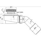 Alcaplast zuhanytálcaszifon, túlfolyó nélküli d50/40 l=65 A471CR-50