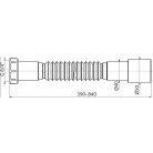 Alcaplast flexibilis bekötőcső műanyag 6/4"x50/40 A770