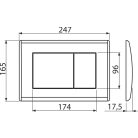 Alcaplast M278 nyomólap dupla öblítés, matt fekete