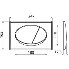 Alcaplast Basic 7 nyomólap dupla öblítés, fehér M70