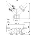Alcaplast dupla csonk 1"-23-23 P148