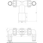 Alcaplast dupla csonk d40/32-23-23 P155