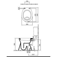   Alföldi BÁZIS WC csésze Alsó kifolyású, lapos öblítésű 4037 00 01