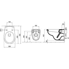   Alföldi SAVAL WC csésze fali, mély öblítésű 4056 59 01