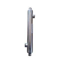   BRH hőcserélő csavart-csöves rozsdamentes 3/4"BM-1"BM felület:0,25m2 Tmax:200°C Pmax:12b