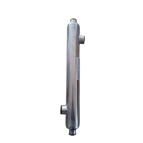 BRH hőcserélő csavart-csöves rozsdamentes 3/4"BM-1"BM felület:0,25m2 Tmax:200°C Pmax:12b