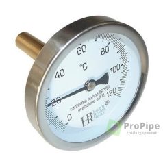 Hőmérő D=63 1/2" hátsós 100mm 0-120°C