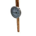 Hőmérő D63 fémházas rugós, csőre 0-120°C