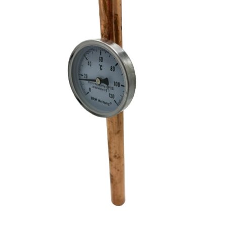 Hőmérő D63 fémházas rugós, csőre 0-120°C