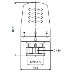 Icma termosztátfej M28x1.5 1100