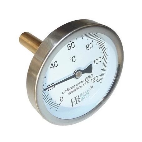 Hőmérő D=63 1/2" hátsós  20mm 0-120°C