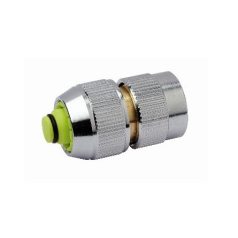 Locsoló gyorscsatlakozó réz 1/2" stoppos krómozott