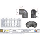 Kpe elektrofitting könyök  50/90° PE100 SDR11 E0100020050000090110