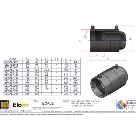 Kpe elektrofitting kupak  75 PE100 SDR11 E0100040075000000110