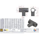 Kpe elektrofitting T-idom hosszú leágazással  40 PE100 SDR11 E0100090040000000110