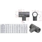 Kpe elektrofitting szűkített T-idom hosszú leágazással 160/ 63 PE100 SDR11 E0100110160006300110