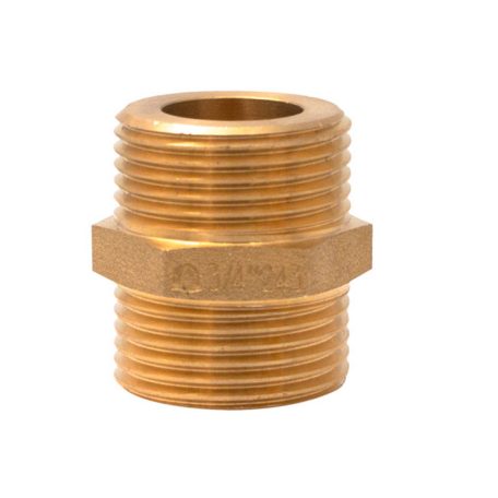Sárgaréz közcsavar KK   3/4" 31mm hosszú nagy tömítőfelülettel