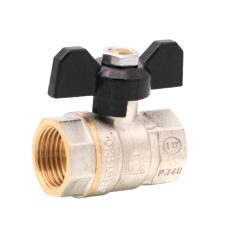   Golyóscsap sárgaréz pillangó karos 1" BB ER-DFF11A 8db/doboz