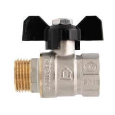   Golyóscsap sárgaréz pillangó karos 1/2" KB FIX ER-DMF12A