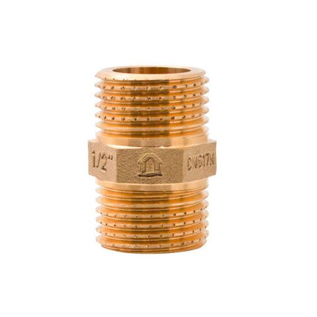 Sárgaréz közcsavar KK   1/2" 32mm hosszú nagy tömítőfelülettel