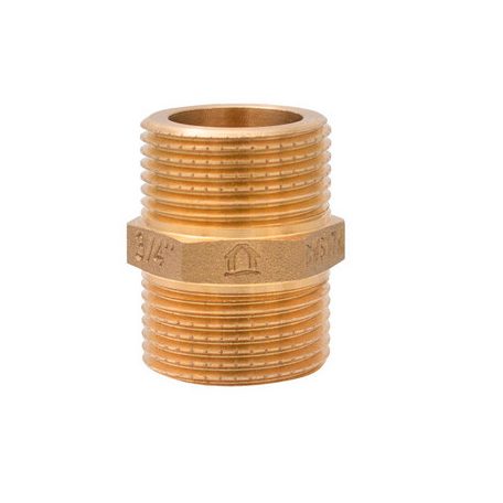 Sárgaréz közcsavar KK   3/4" 35mm hosszú nagy tömítőfelülettel