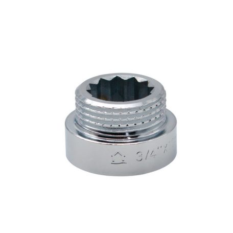 Sárgaréz csaptoldó krómozott erősített 3/4" 10mm