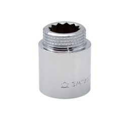 Sárgaréz csaptoldó krómozott erősített 3/4" 30mm