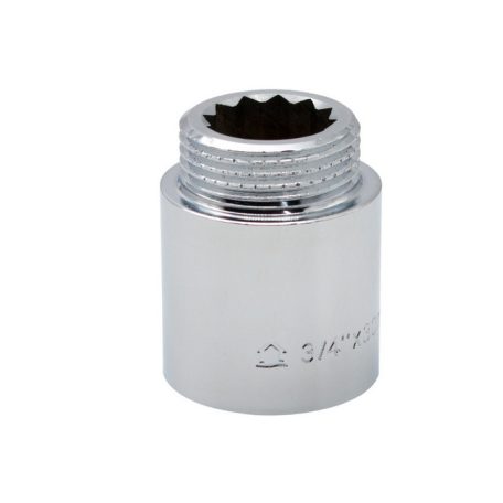 Sárgaréz csaptoldó krómozott erősített 3/4" 30mm