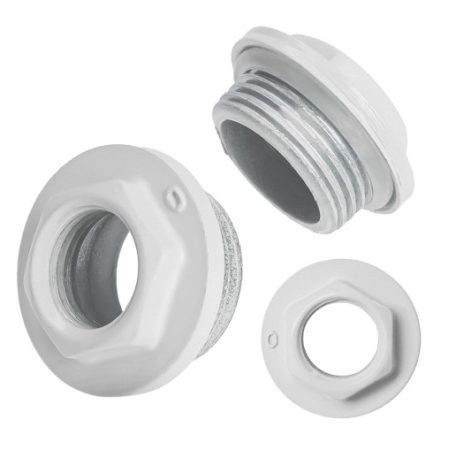 Radiátor fúrt dugó 5/4"-1/2" fehér jobbos