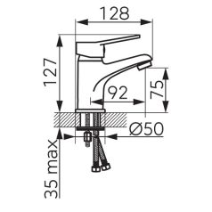   Ferro Isso mosdócsaptelep automata leeresztőszeleppel króm