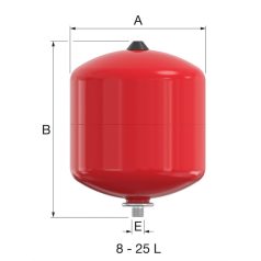 Flamco Baseflex tágulási tartály fűtésre  25l 6b