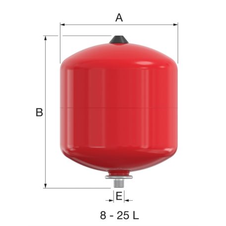 Flamco Baseflex tágulási tartály fűtésre  25l 6b
