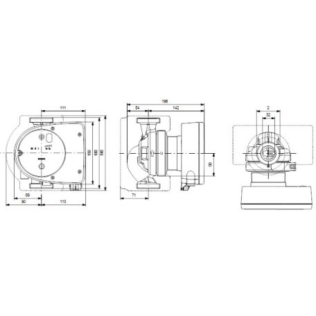 Grundfos MAGNA1 (új) 32-120 180 fűtési keringető szivattyú 99221281