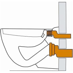 HAAS fali WC bekötőkészlet excenteres 90/110 fehér 3282