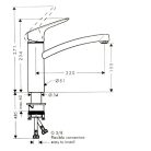 Hansgrohe Logis mosogató csaptelep, króm 71832000