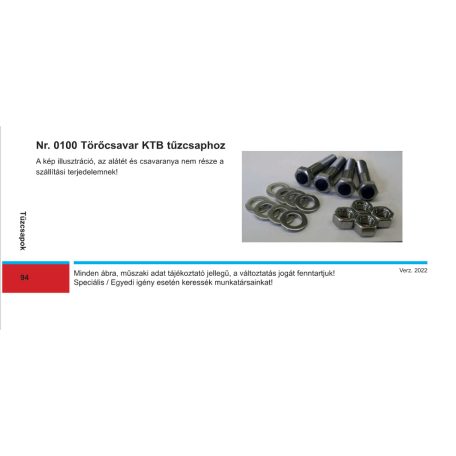 Hawle 0100-1665-02 Törőcsavar KTB tűzcsaphoz  M16-L70  A2-70