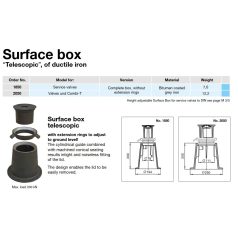   Hawle 2050-0000-00 Csapszekrény tolózárhoz teleszkópos  GG