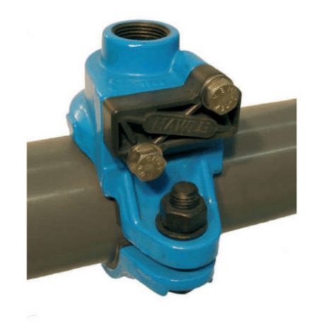Hawle 3371-1909-30 HACOM O-gyűrűs megfúróbilincs PE, PVC csőre D110-5/4" PN16 GGG