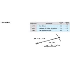   Hawle 3410-0513-00 T-kulcs házi főelzáróhoz  3/4"-2"  ST