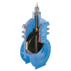   Hawle 4000-3602-10 E2 tolózár karimás rövid  DN350 PN10 GGG